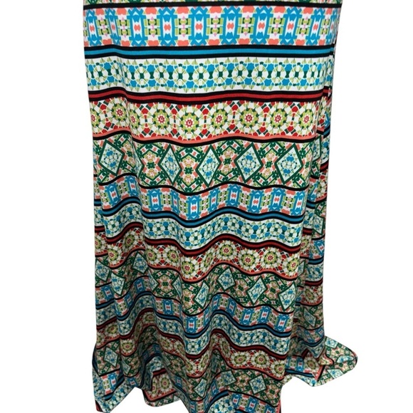 Lularoe Women's S Small Maxi Skirt Elastic Waist Band Boho Batik Print Stretchy - Picture 2 of 5